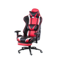 Кресло оф.Special You ExtremeRace black/red with footrest E 4947